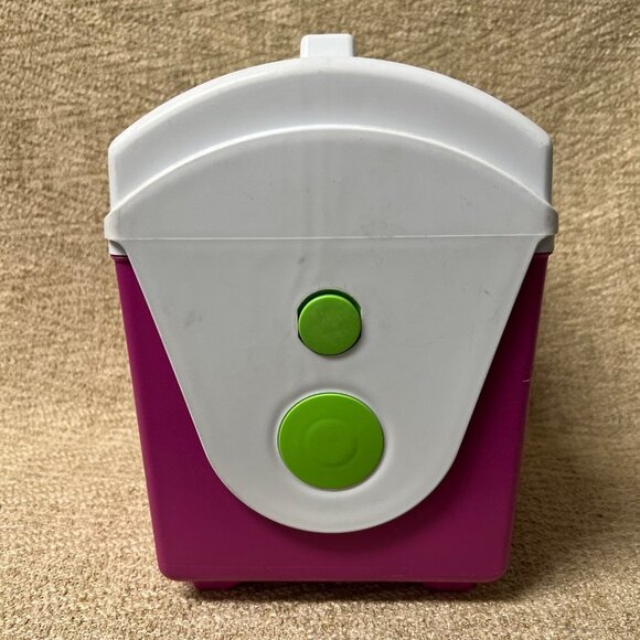 Vtg. Rubbermaid Sidekick Pink,White & Green Plastic Hard Sides Lunch Box- Lockin - Picture 3 of 9